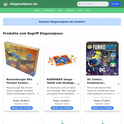 Screenshot diagonalpass.de