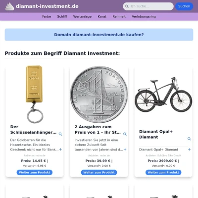 Screenshot diamant-investment.de