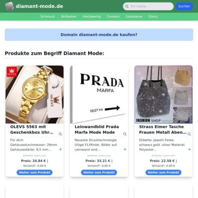 Screenshot diamant-mode.de