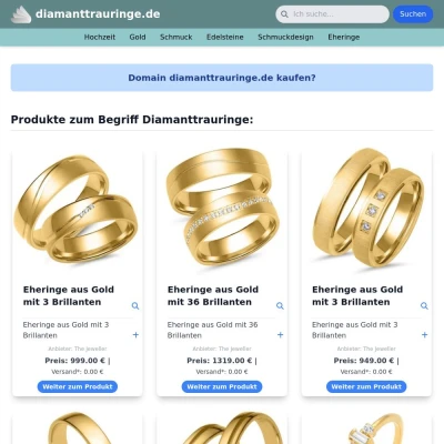 Screenshot diamanttrauringe.de