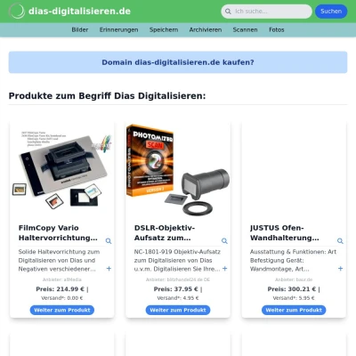 Screenshot dias-digitalisieren.de