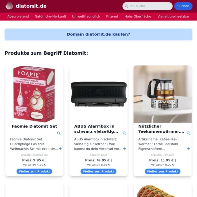 Screenshot diatomit.de