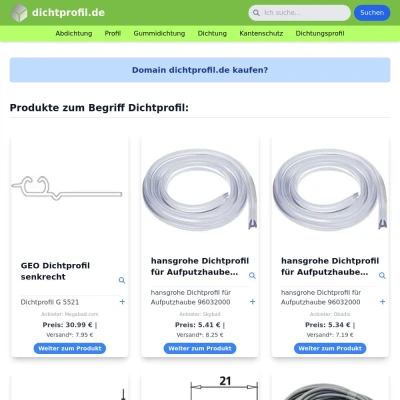 Screenshot dichtprofil.de