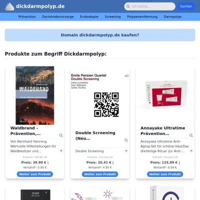 Screenshot dickdarmpolyp.de