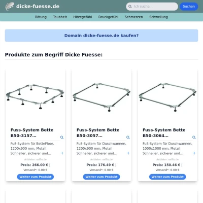 Screenshot dicke-fuesse.de