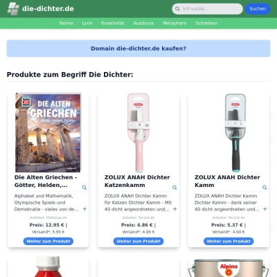 Screenshot die-dichter.de