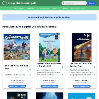 Screenshot die-globalisierung.de