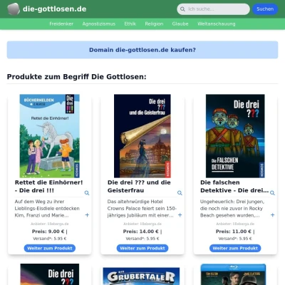 Screenshot die-gottlosen.de