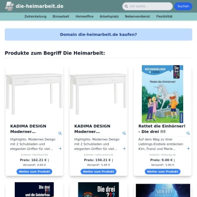 Screenshot die-heimarbeit.de