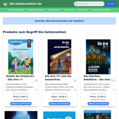 Screenshot die-katzenseiten.de