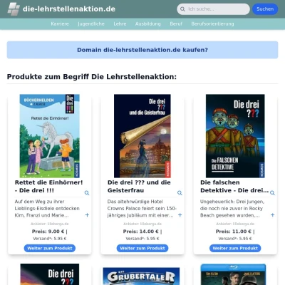 Screenshot die-lehrstellenaktion.de