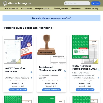 Screenshot die-rechnung.de