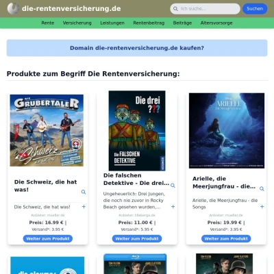 Screenshot die-rentenversicherung.de