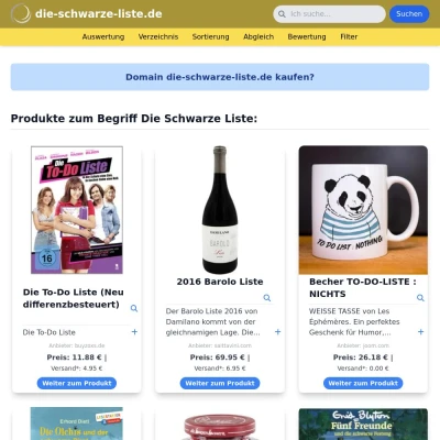 Screenshot die-schwarze-liste.de