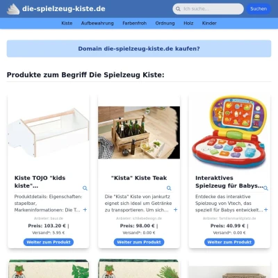 Screenshot die-spielzeug-kiste.de