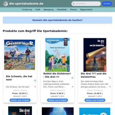 Screenshot die-sportakademie.de