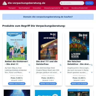 Screenshot die-verpackungsberatung.de