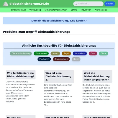 Screenshot diebstahlsicherung24.de