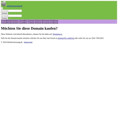 Screenshot diefitnessloesung.de