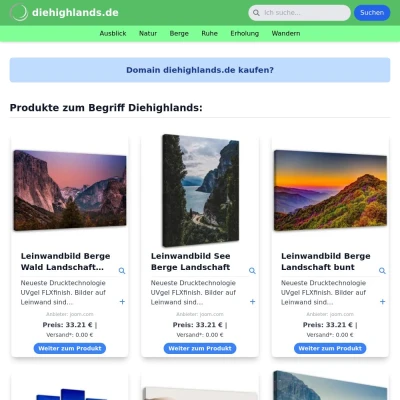Screenshot diehighlands.de