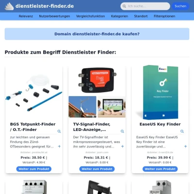Screenshot dienstleister-finder.de