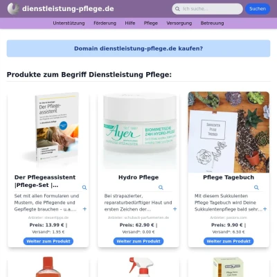 Screenshot dienstleistung-pflege.de