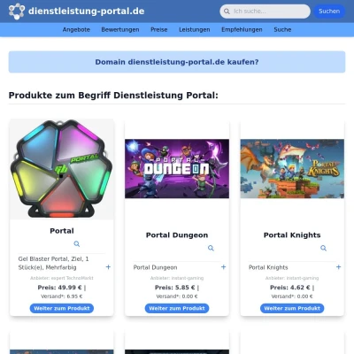 Screenshot dienstleistung-portal.de