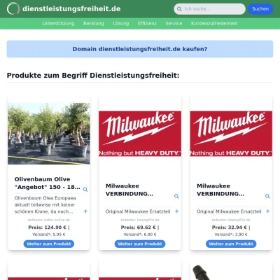 Screenshot dienstleistungsfreiheit.de