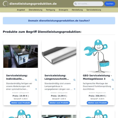 Screenshot dienstleistungsproduktion.de