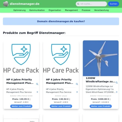 Screenshot dienstmanager.de
