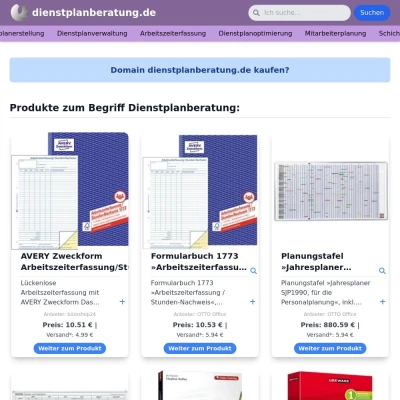 Screenshot dienstplanberatung.de