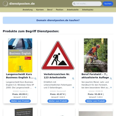 Screenshot dienstposten.de