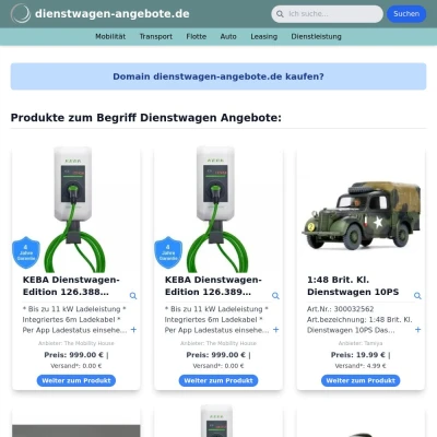 Screenshot dienstwagen-angebote.de