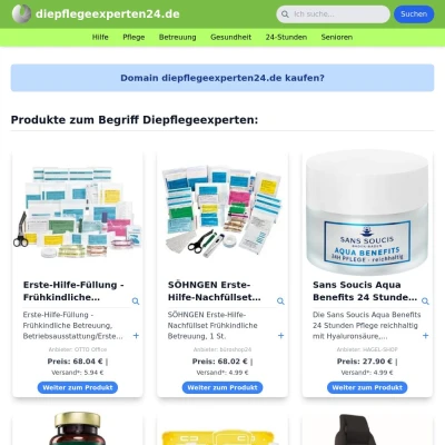 Screenshot diepflegeexperten24.de