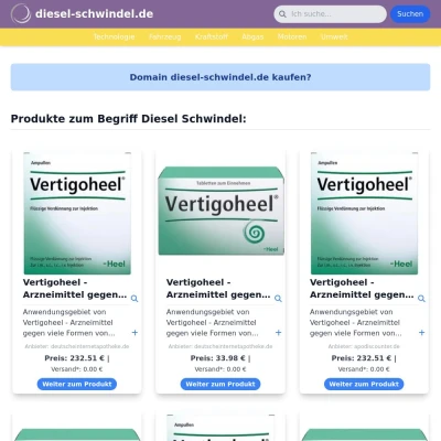 Screenshot diesel-schwindel.de