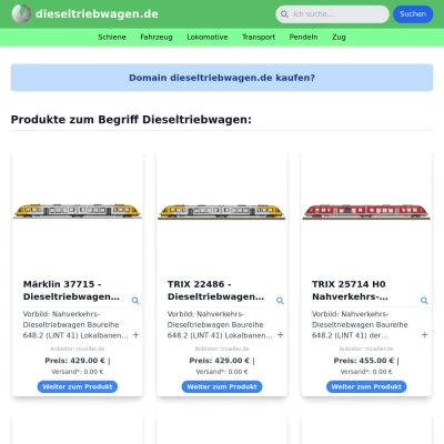 Screenshot dieseltriebwagen.de