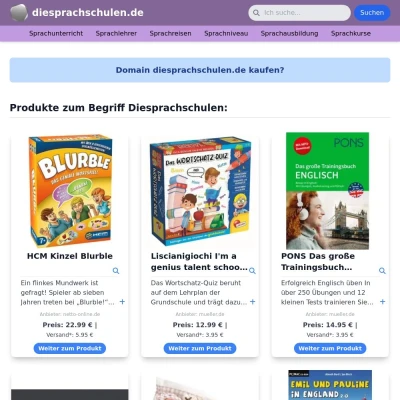 Screenshot diesprachschulen.de