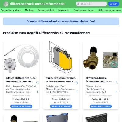Screenshot differenzdruck-messumformer.de