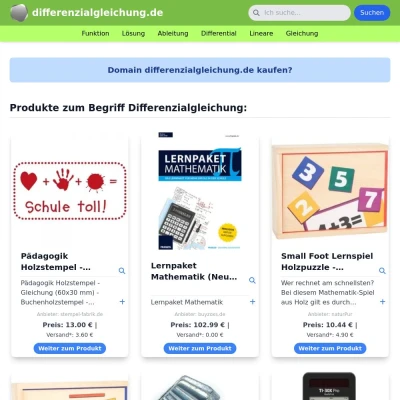Screenshot differenzialgleichung.de