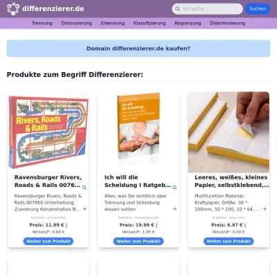 Screenshot differenzierer.de