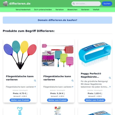 Screenshot differieren.de