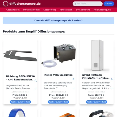 Screenshot diffusionspumpe.de