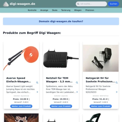 Screenshot digi-waagen.de