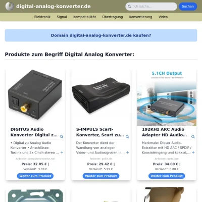 Screenshot digital-analog-konverter.de