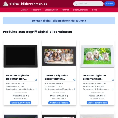 Screenshot digital-bilderrahmen.de