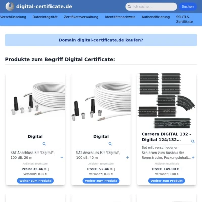 Screenshot digital-certificate.de