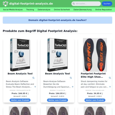 Screenshot digital-footprint-analysis.de