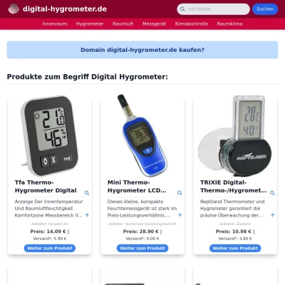 Screenshot digital-hygrometer.de