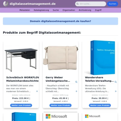 Screenshot digitalassetmanagement.de