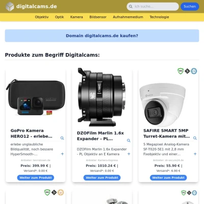 Screenshot digitalcams.de